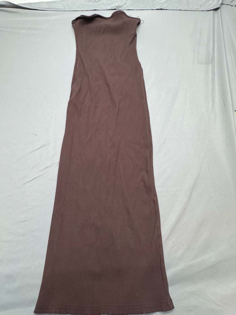 Fashion Nova Ribbed Maxi Dress Brown Sleeveless